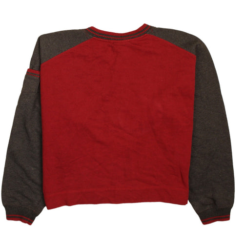 Reebok Boys Red & Grey Crew Neck Pullover Sweatshirt L