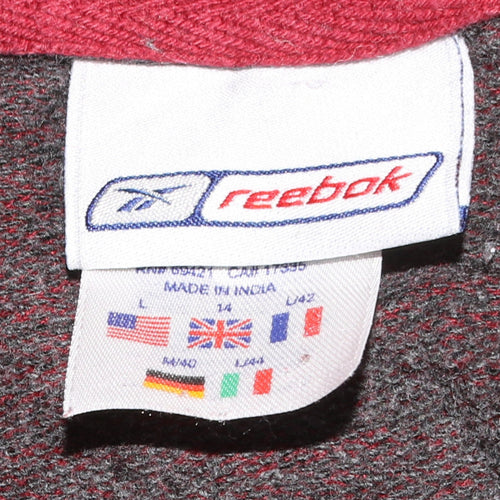 Reebok Boys Red & Grey Crew Neck Pullover Sweatshirt L