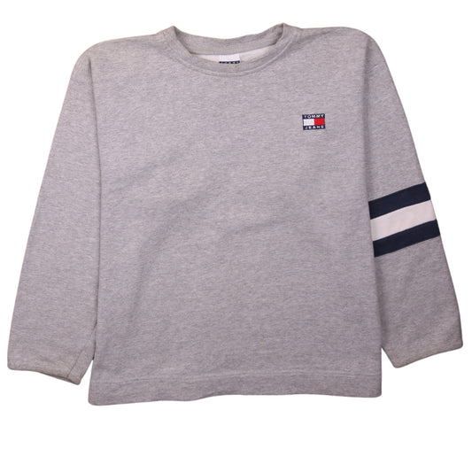 Tommy Hilfiger Women’s Grey Sweatshirt L Crew Neck Logo Casual