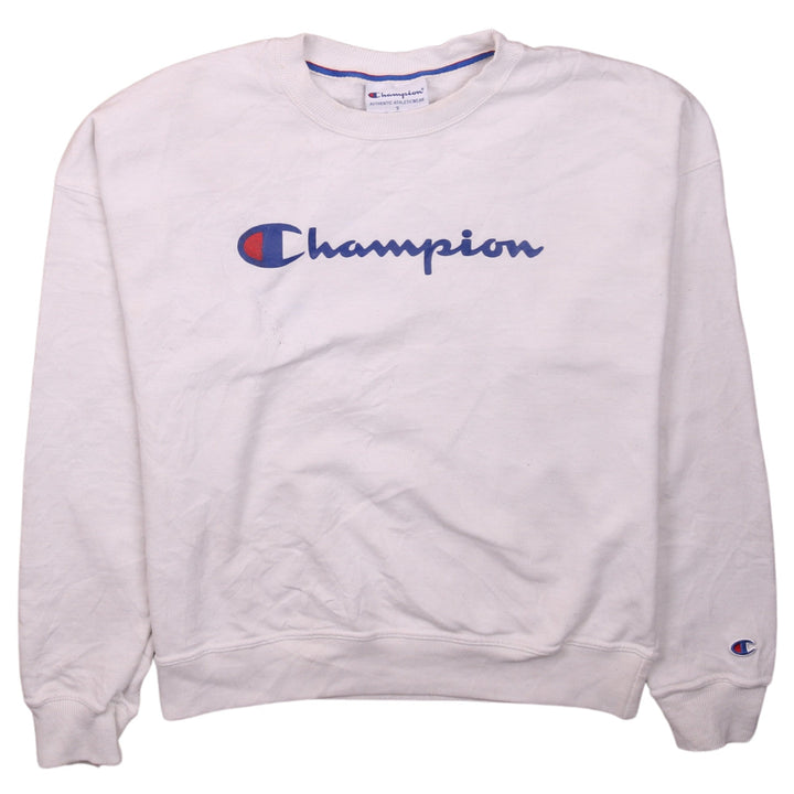 Champion Women's White Small Pullover Sweatshirt Classic Logo
