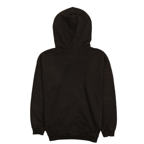 Adidas Womens Black Pullover Hoodie Size 6 Logo Print Casual
