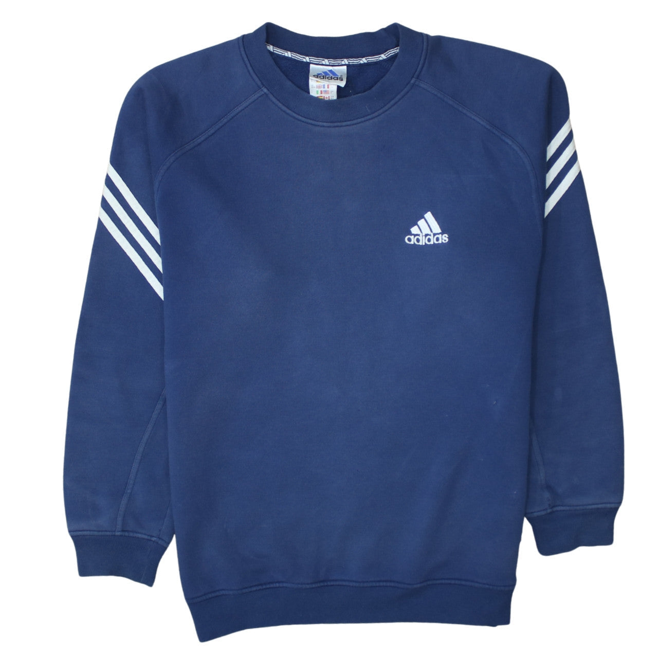 Adidas Mens Blue M Crew Neck Pullover Sweatshirt Sports Style