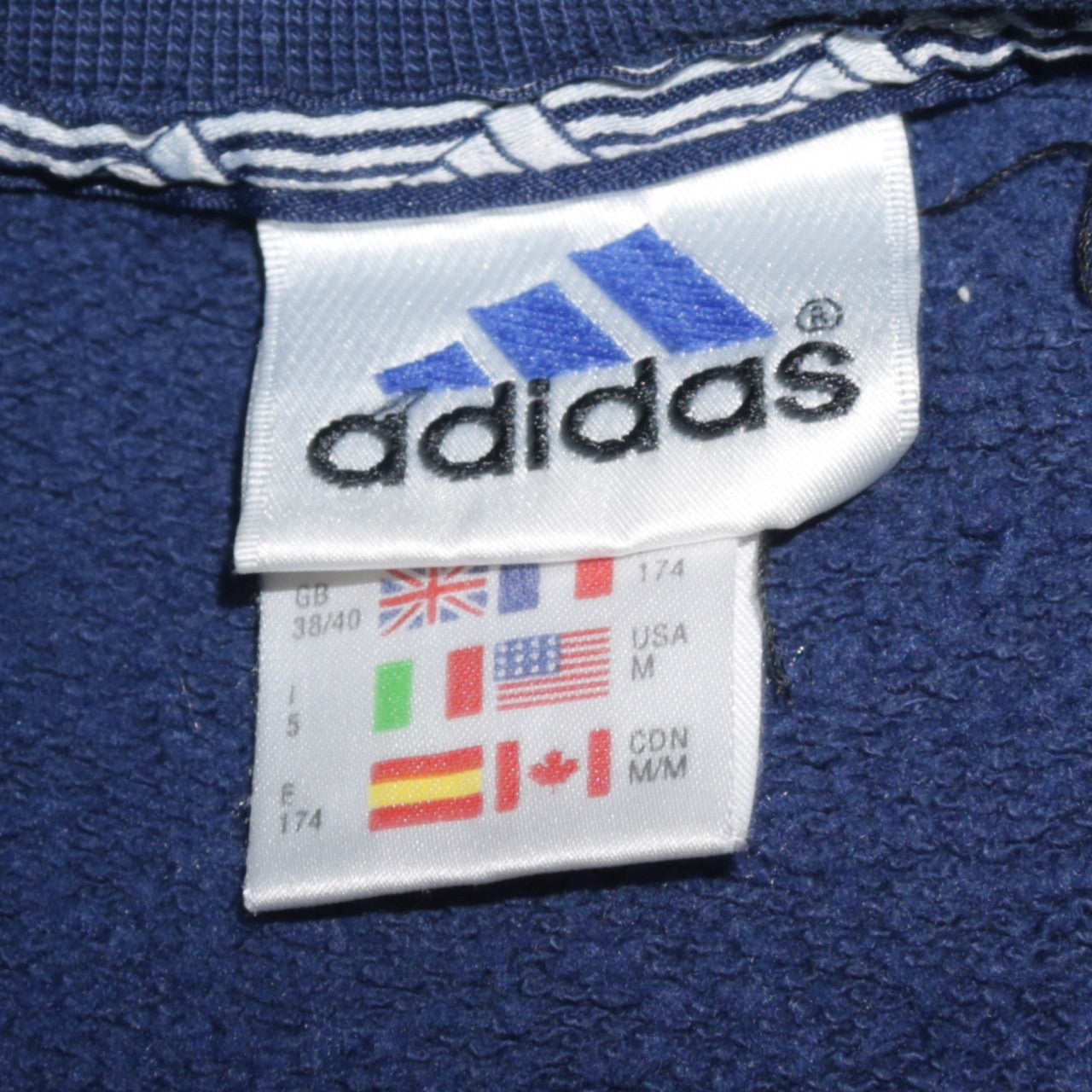 Adidas Mens Blue M Crew Neck Pullover Sweatshirt Sports Style