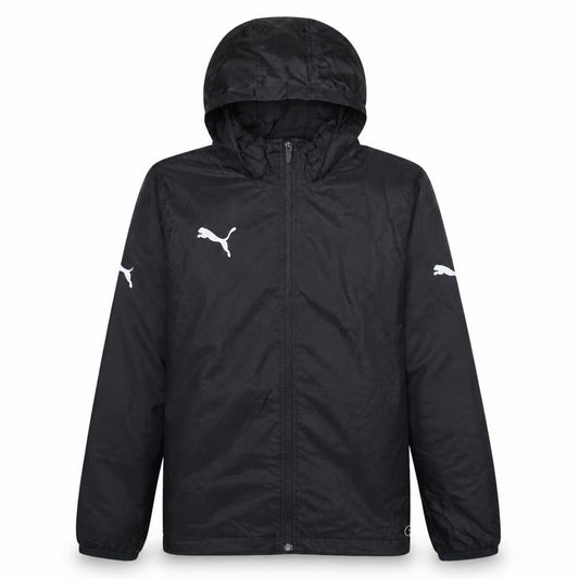 Puma Boys Black Hooded Windbreaker Jacket 14 Years Full Zip Lightweight