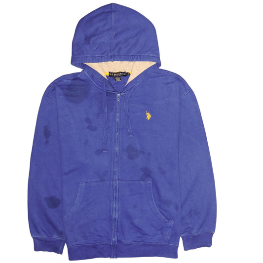 U.S. Polo Assn. Men's Blue Full Zip Hoodie Size XL Cotton Blend