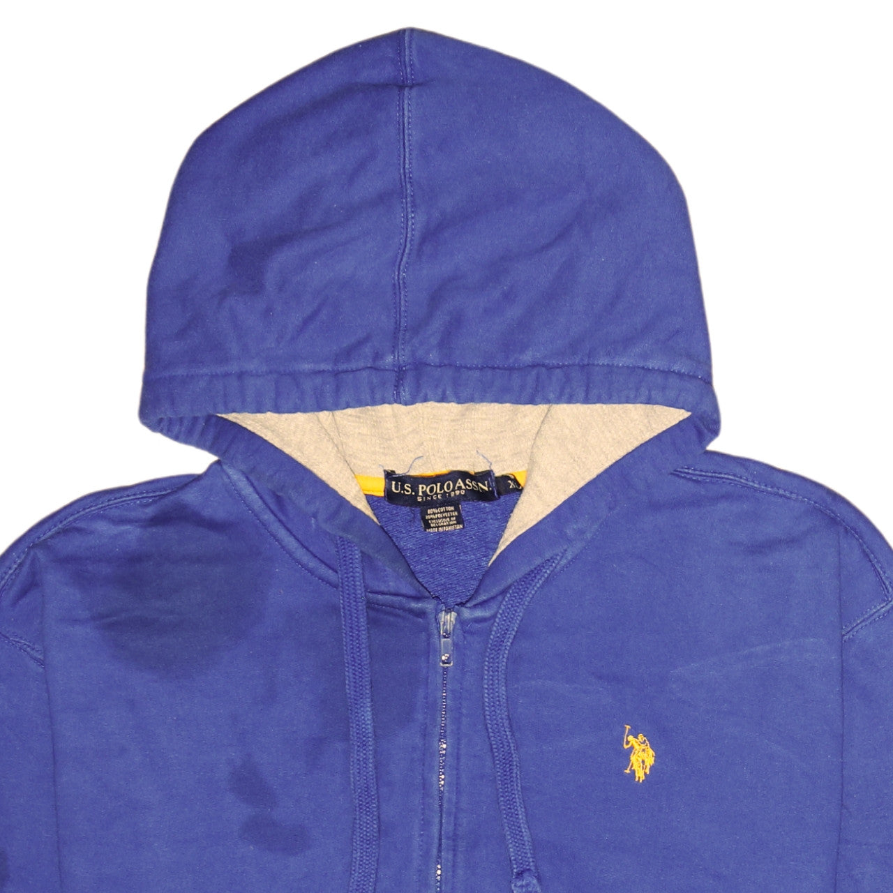 U.S. Polo Assn. Men's Blue Full Zip Hoodie Size XL Cotton Blend