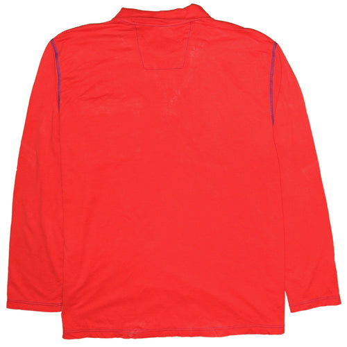 Nautica Men's Red 2XL Henley 1/4 Zip Cotton Sweatshirt