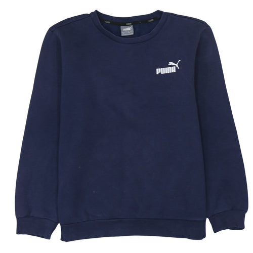 Puma Mens Blue Crew Neck Pullover Sweatshirt M Regular Fit