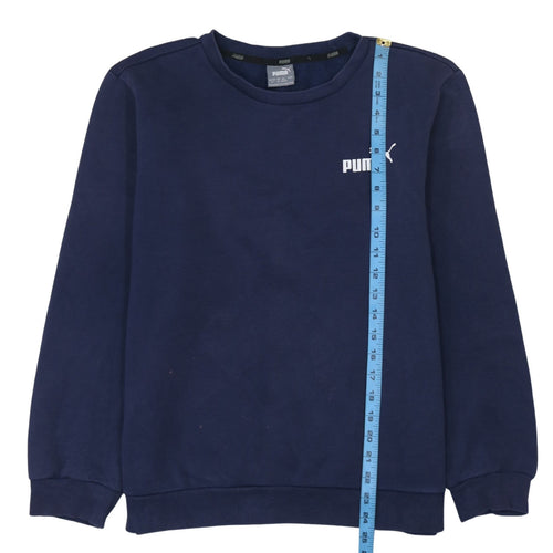 Puma Mens Blue Crew Neck Pullover Sweatshirt M Regular Fit