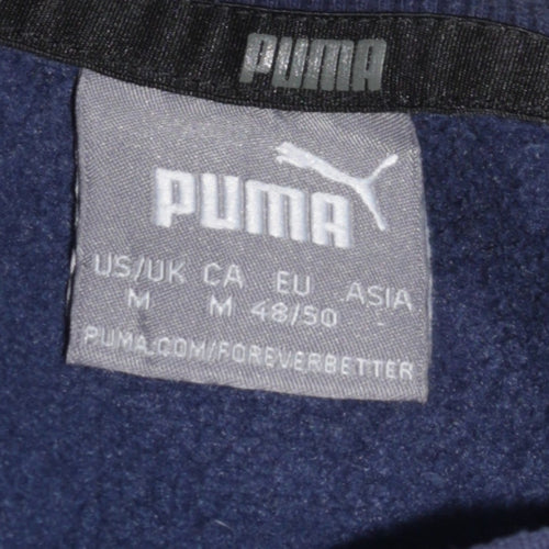 Puma Mens Blue Crew Neck Pullover Sweatshirt M Regular Fit