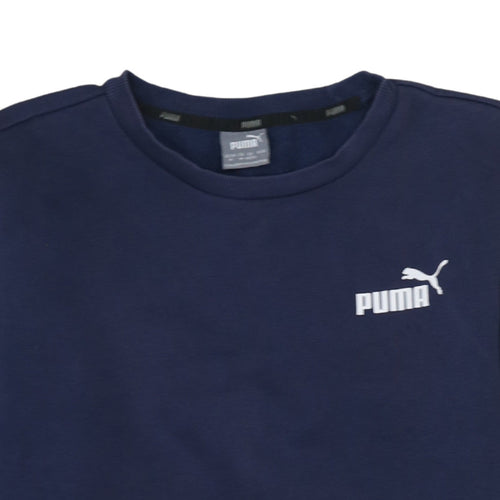 Puma Mens Blue Crew Neck Pullover Sweatshirt M Regular Fit