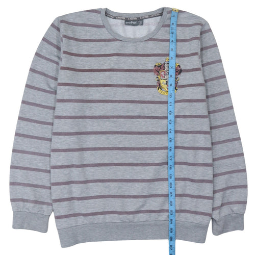 Harry Potter Women’s Grey Striped Gryffindor Pullover Sweatshirt XL