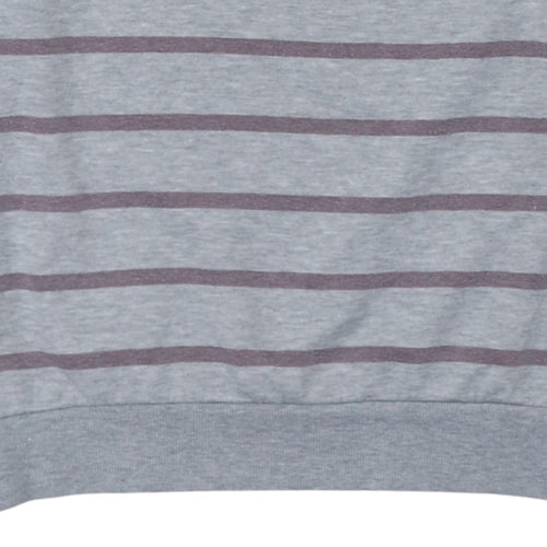 Harry Potter Women’s Grey Striped Gryffindor Pullover Sweatshirt XL