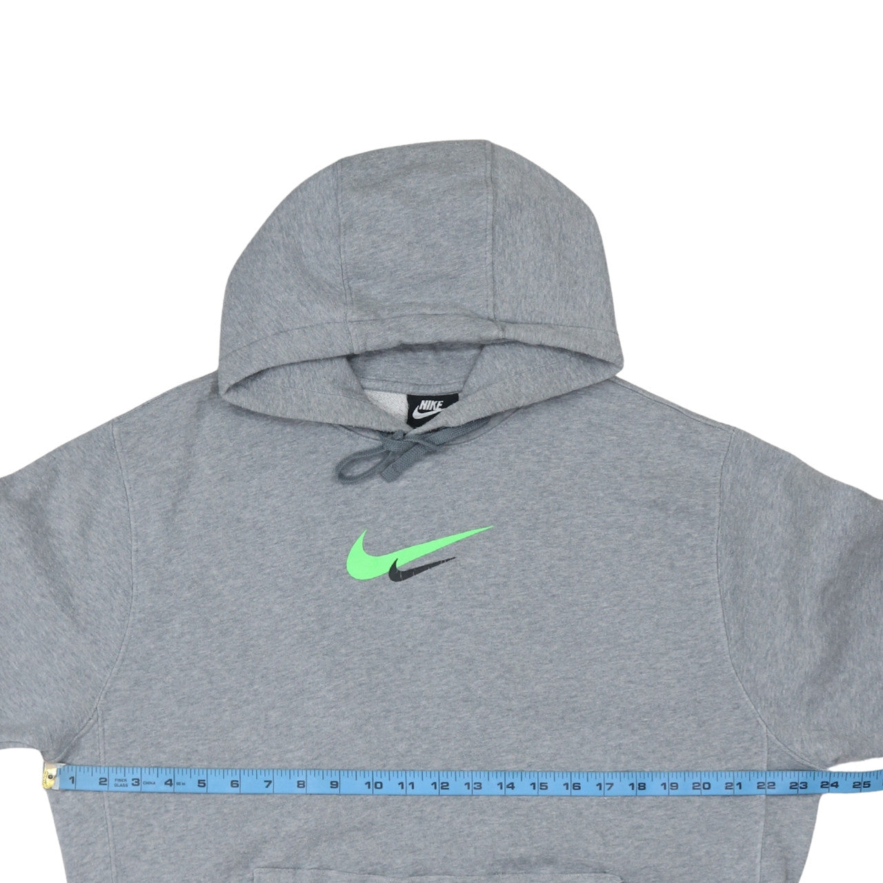 Nike Mens Grey Pullover Hoodie M Logo Fleece Sweatshirt