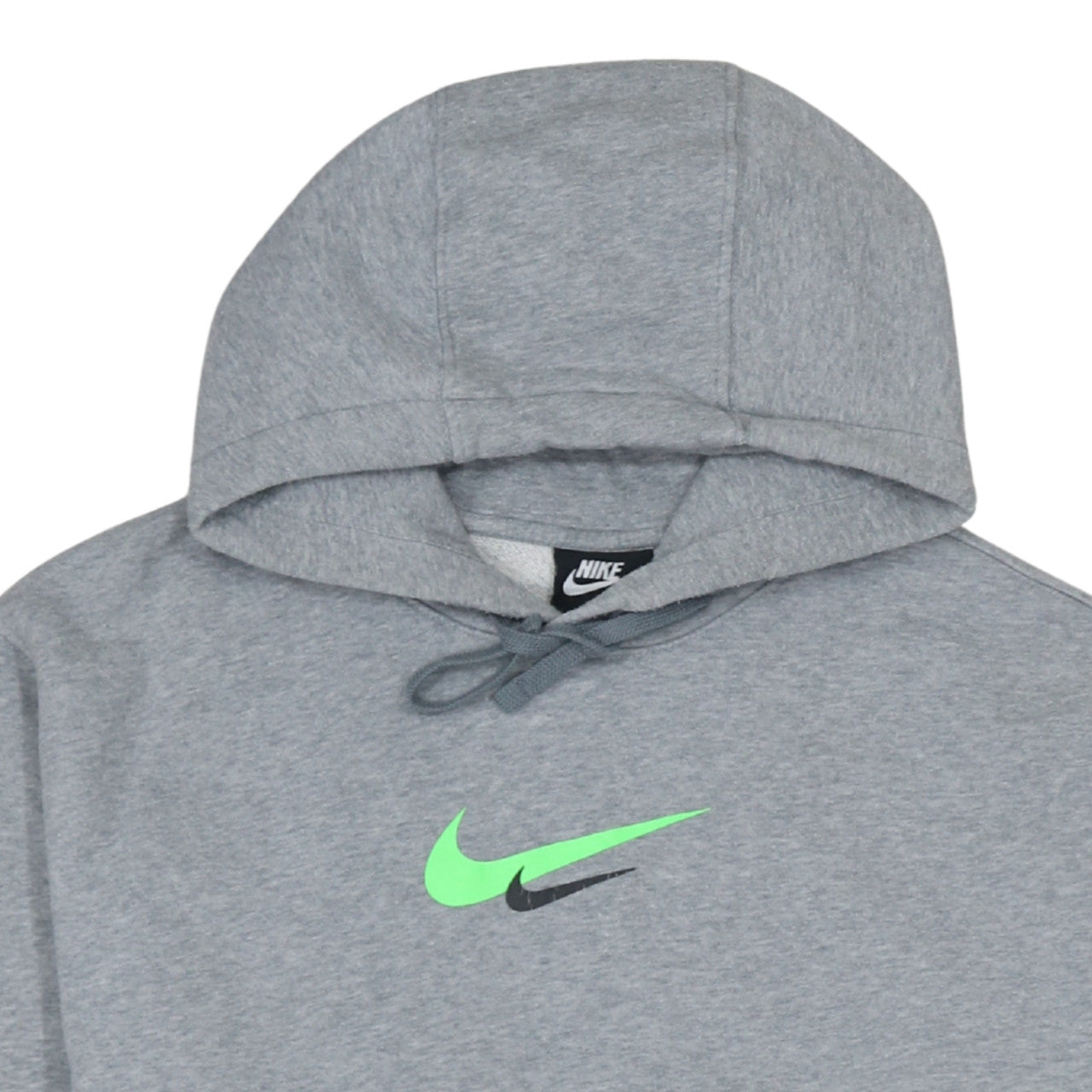 Nike Mens Grey Pullover Hoodie M Logo Fleece Sweatshirt