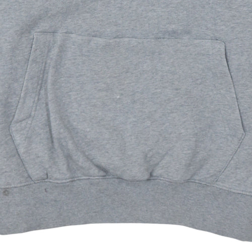 Nike Mens Grey Pullover Hoodie M Logo Fleece Sweatshirt