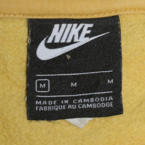 Nike Men's Yellow Full Zip Hoodie M Fleece Sportswear
