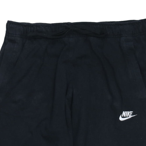 Nike Men's Black Cotton Jogger Sweatpants M Tapered Fit