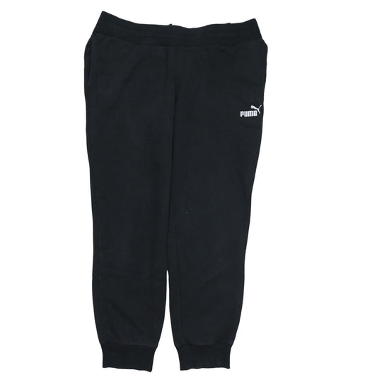 Puma Womens Black Jogger Sweatpants S Cotton Blend Fleece