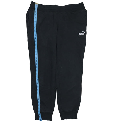 Puma Womens Black Jogger Sweatpants S Cotton Blend Fleece