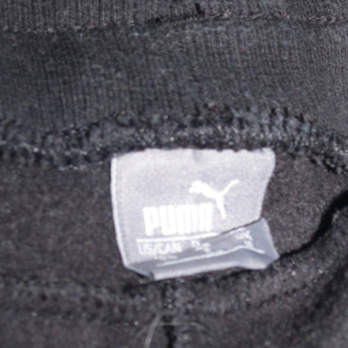 Puma Womens Black Jogger Sweatpants S Cotton Blend Fleece