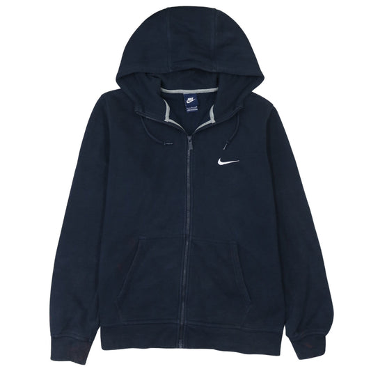 Nike Men Blue Full Zip Hoodie L Sports Fleece Sweatshirt