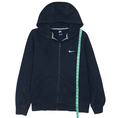 Nike Men Blue Full Zip Hoodie L Sports Fleece Sweatshirt
