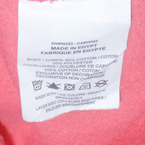 Nike Women Coral Pink Hoodie XL Pullover Cotton Blend Logo Design