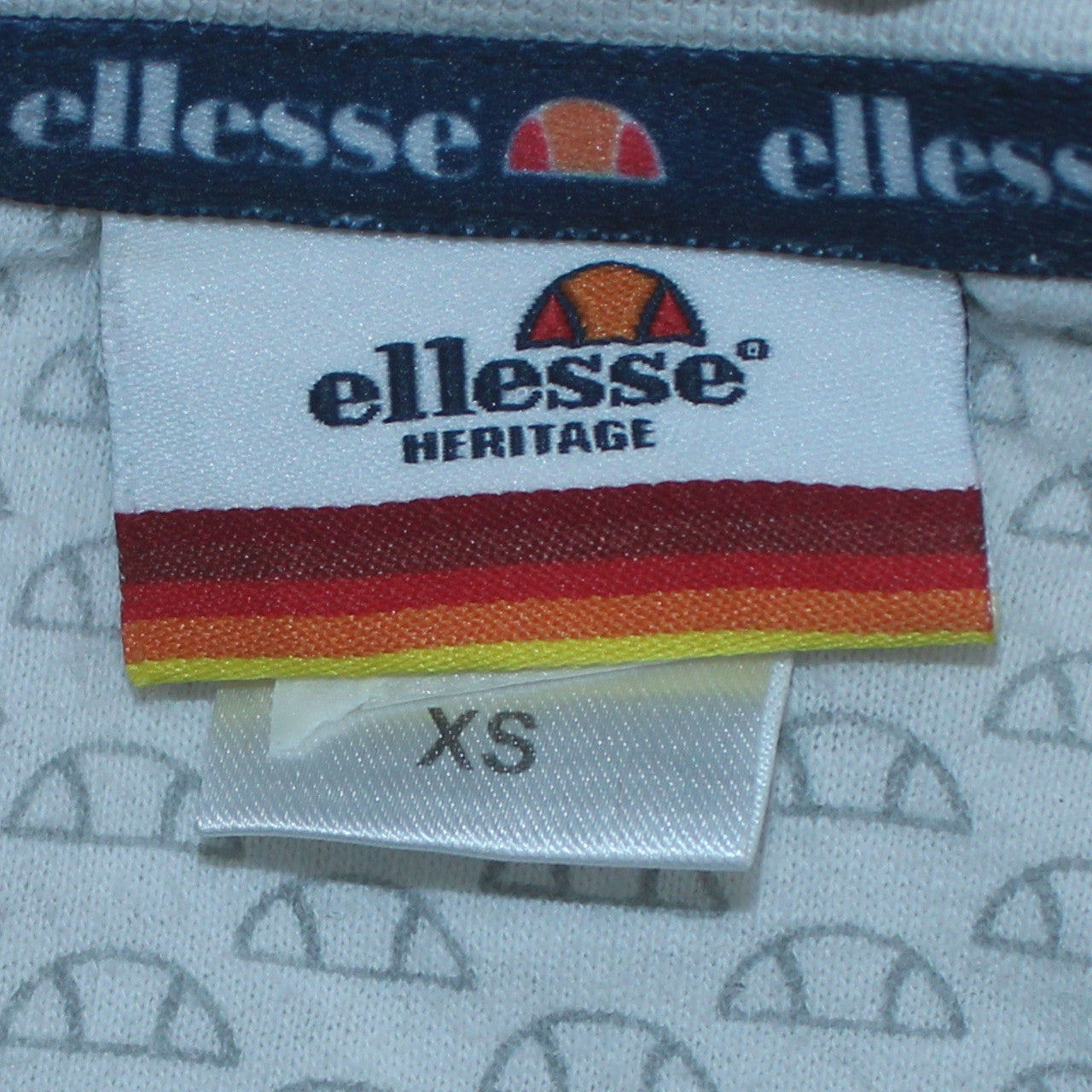 Ellesse Heritage Women's White Pullover Sweatshirt XS Logo Trim