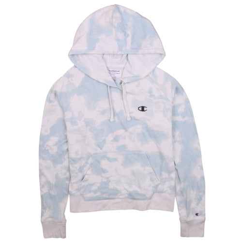 Champion Womens Blue Tie Dye Pullover Hoodie Size S