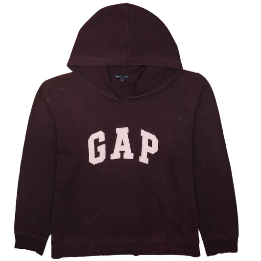 GAP Women Burgundy Pullover Hoodie XL Stretch Cotton Fleece