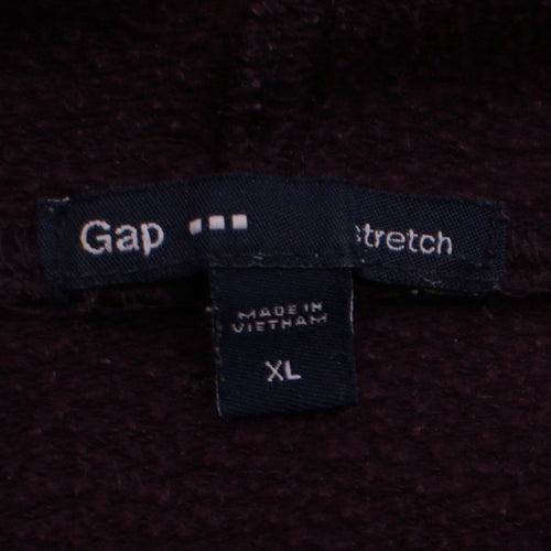 GAP Women Burgundy Pullover Hoodie XL Stretch Cotton Fleece