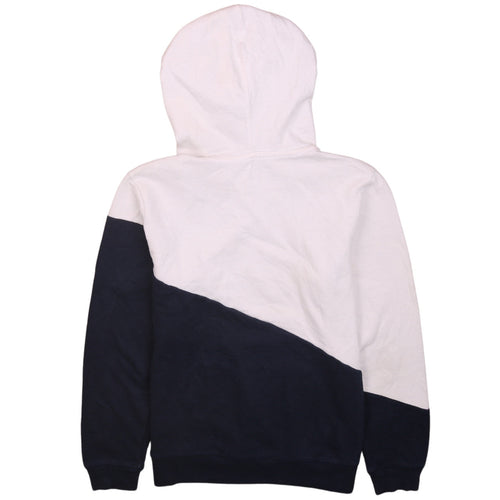 Champion Boys White & Blue Pullover Hoodie XL Colourblock Fleece Sweatshirt