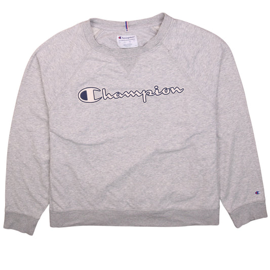Champion Women's Grey 2XL Pullover Sweatshirt with Logo