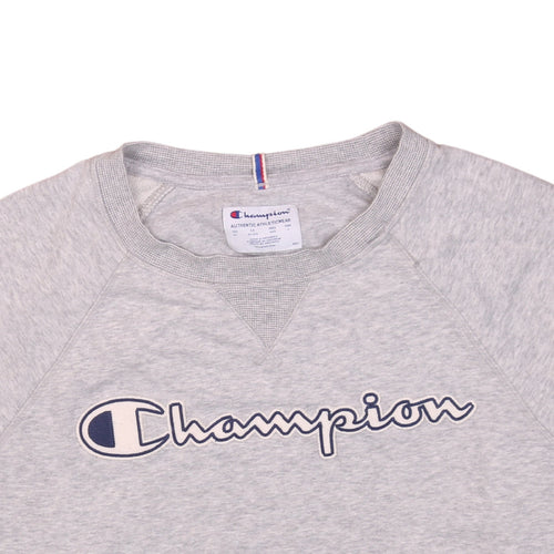 Champion Women's Grey 2XL Pullover Sweatshirt with Logo