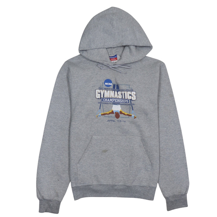 Champion Men's Grey Pullover Hoodie S Gymnastics Graphic Sportswear