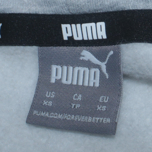 Puma Men's Grey Pullover Hoodie XS Classic Logo Cotton Blend