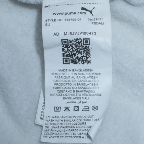 Puma Men's Grey Pullover Hoodie XS Classic Logo Cotton Blend