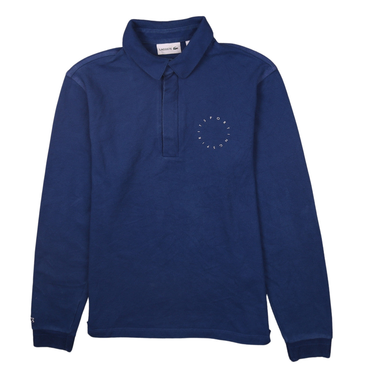 Lacoste Men’s Blue Long Sleeve Cotton Polo Shirt Size M