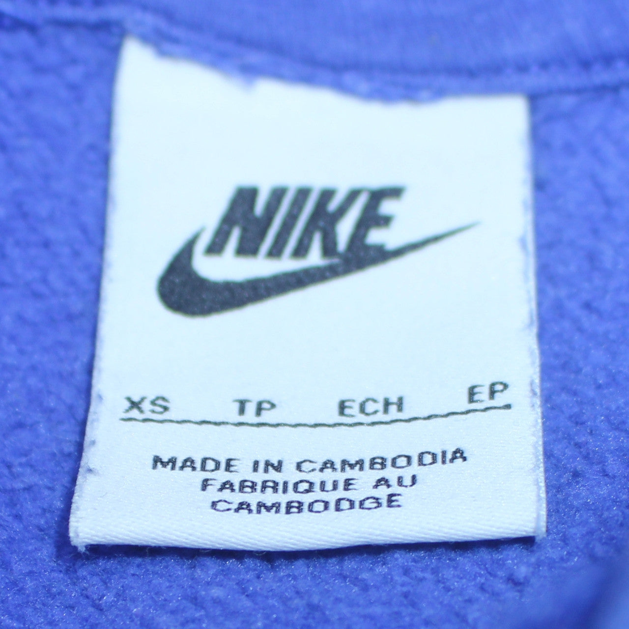 Nike Womens Blue XS Pullover Hoodie Cotton Blend Logo Sweatshirt