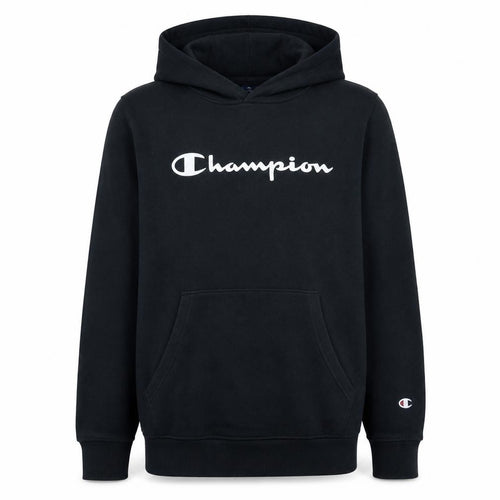 Champion Boys Black Pullover Hoodie Sweatshirt 13-14 Years Logo Fleece