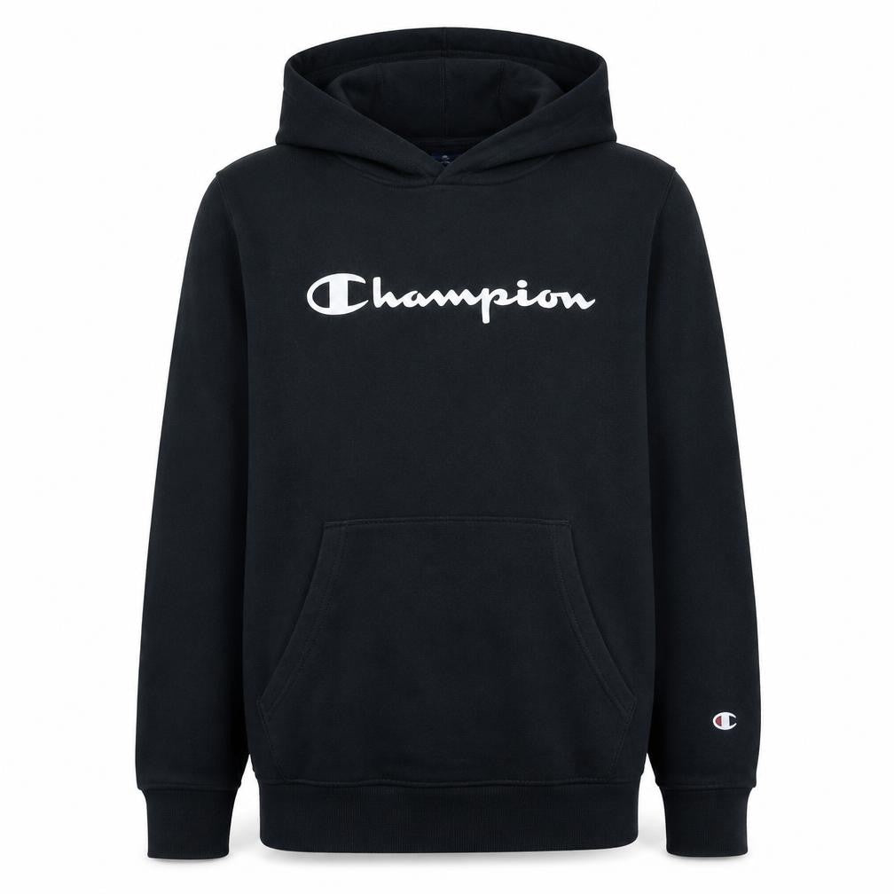 Champion Boys Black Pullover Hoodie Sweatshirt 13-14 Years Logo Fleece