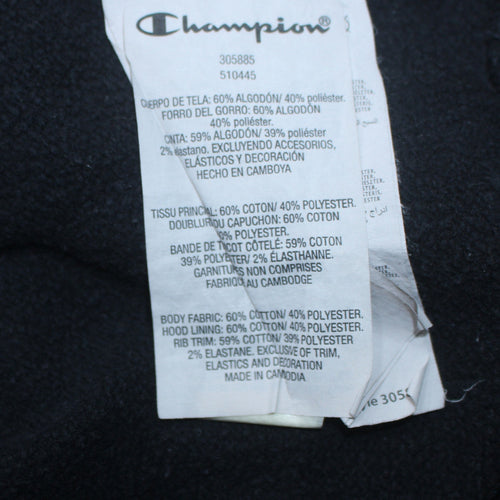 Champion Boys Black Pullover Hoodie Sweatshirt 13-14 Years Logo Fleece