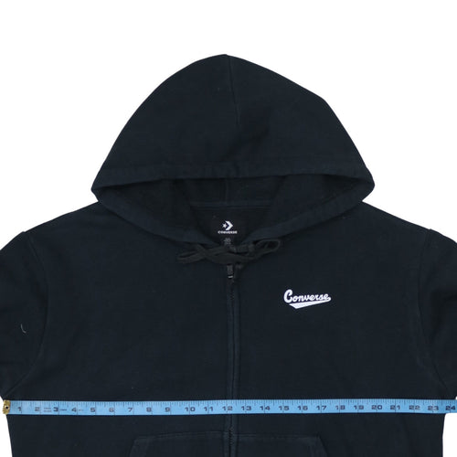 Converse Women's Black XL Full Zip Hoodie Cotton Blend