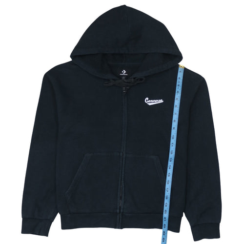 Converse Women's Black XL Full Zip Hoodie Cotton Blend