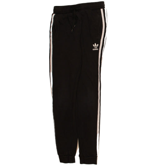 Adidas Girls Black Jogger Sweatpants 11-12 Years Elastic Waist Striped