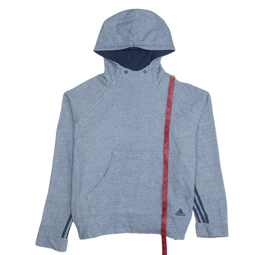 Adidas Women Blue XL Pullover Hoodie with Kangaroo Pocket