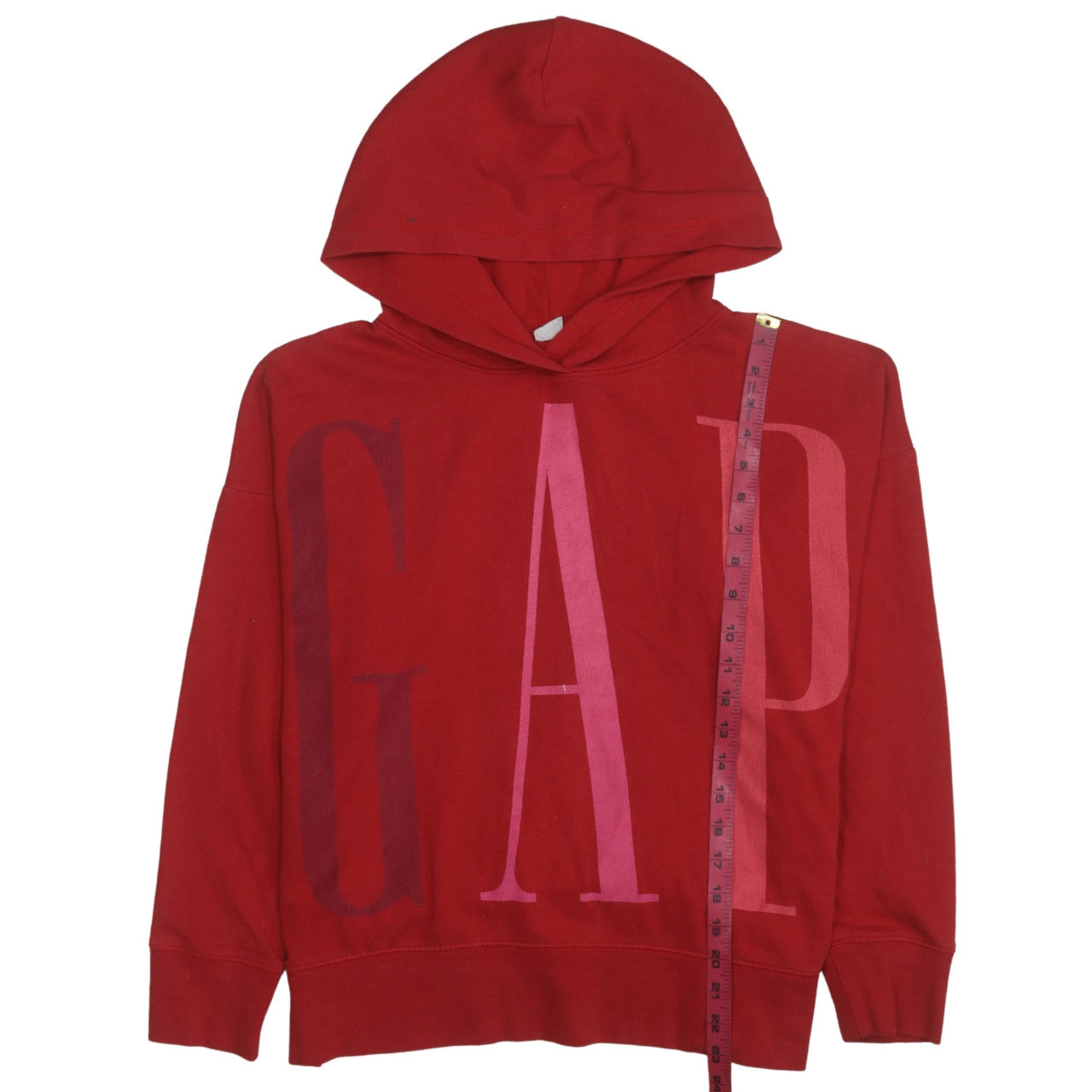 GAP Womens Red Pullover Hoodie Small Cotton Blend Casual Wear