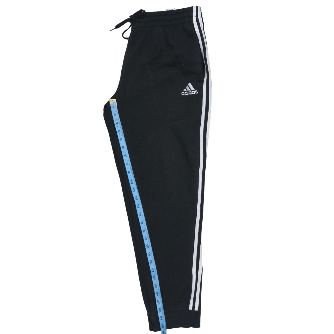 Adidas Men Black L Sweatpants Joggers with Logo & Stripes