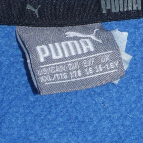 Puma Boys Blue Pullover Hoodie 15-16 Years Graphic Logo Sweatshirt